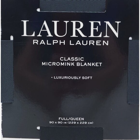 Lauren Ralph Lauren Classic Micromink Blanket Full/Queen Luxuriously Soft 90x90 - Picture 5 of 8